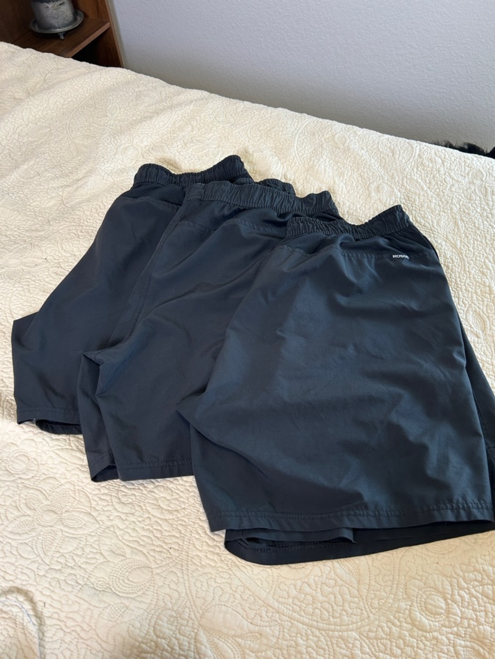Bundle of 3 Rogue Men's Black Athletic Training Shorts